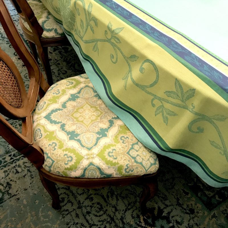 A Dining Room with Color and Pattern